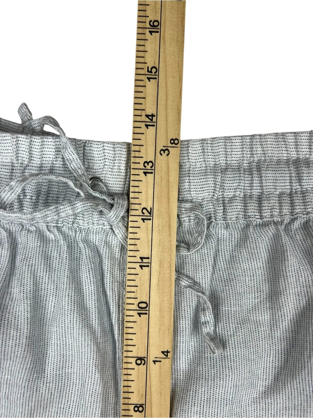 H&M Linen Pinstripe Pants Coastal Resort Vacation Quiet Luxury Mediterranean XXL
